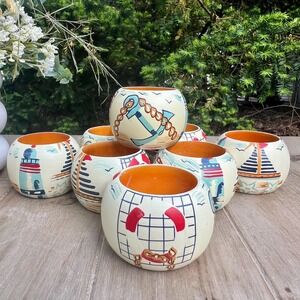 Hand-Painted Wooden Beach/Tropical/Nautical Napkin Holders | Set of 8